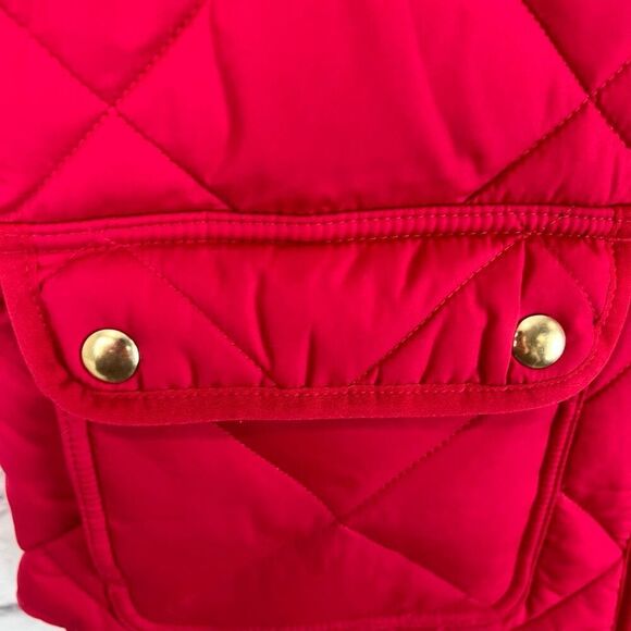 J.Crew Women's Quilted Puffer Vest Medium Pink Casual Sleeveless - Picture 8 of 8